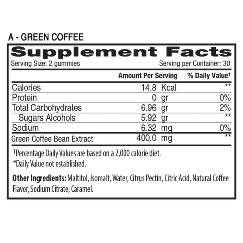 The Gummies Co Adults Green Coffee Bean 60 Gummies
