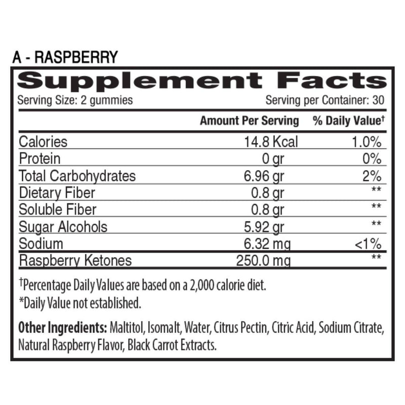 The Gummies Co Adults Raspberry Ketones 60 Gummies