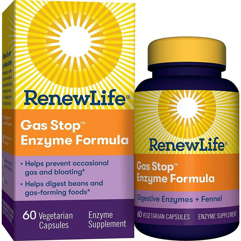Renew Life Gas Stop Enzyme Formula 60 Vegetarian Capsules