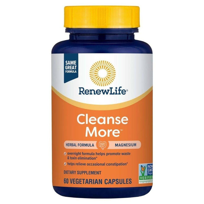 Renew Life Cleanse More Herbal and Mineral Formula 60 Vegetarian Capsules
