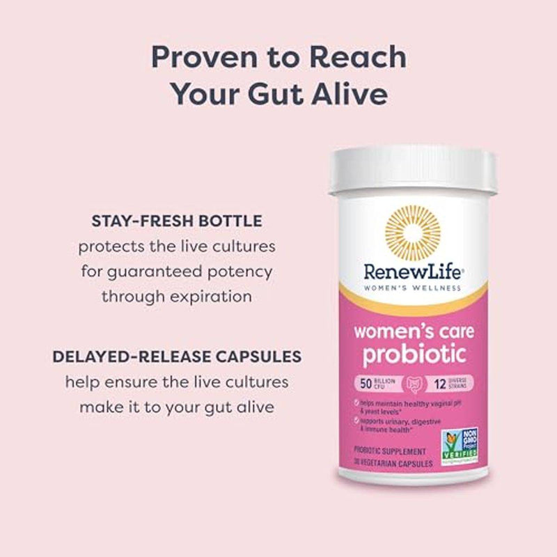 Renew Life Womens Care Probiotic 50 Billion CFU 30 Capsules
