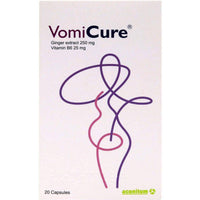 Vomicure with Ginger Root Extract 20 Capsules