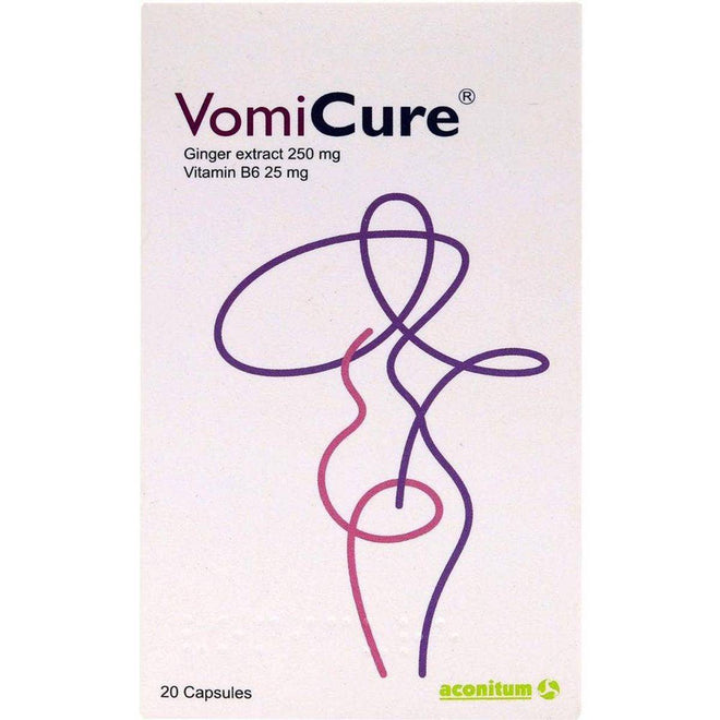 Vomicure with Ginger Root Extract 20 Capsules
