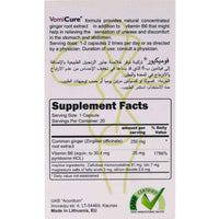 Vomicure with Ginger Root Extract 20 Capsules