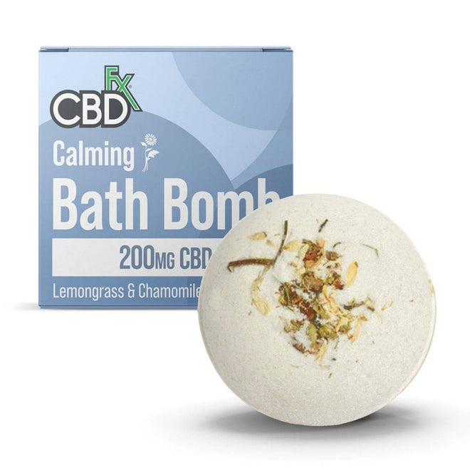 CBDfx Bath Bomb Calming Lemongrass & Chamomile 200mg 142g