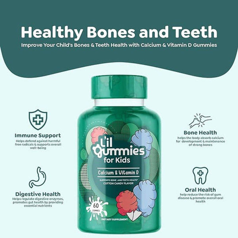 Lil Gummies For Kids Calcium + Vitamin D 60 Gummies