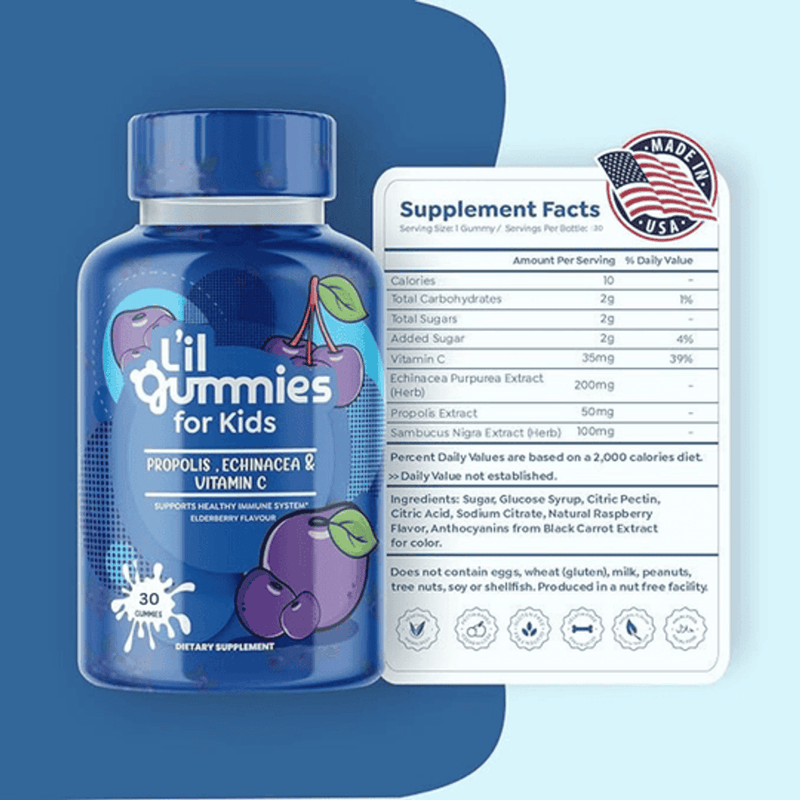 Lil Gummies For Kids Propolis Echinacea & Vitamin C 30 Gummies