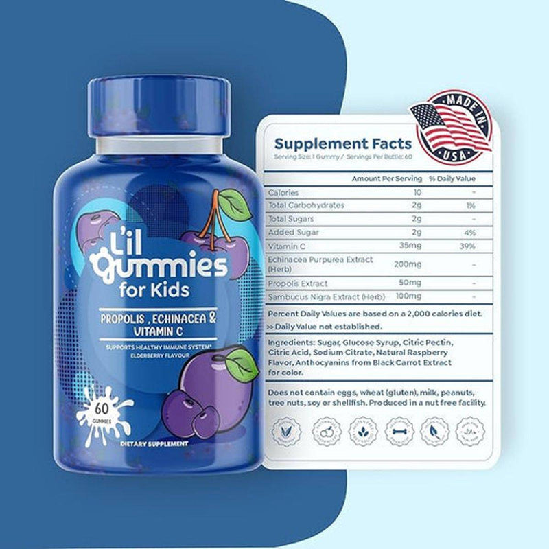 Lil Gummies For Kids Propolis Echinacea & Vitamin C 60 Gummies