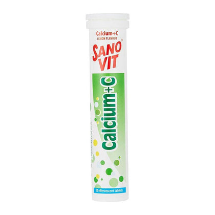 Sanovit Calcium + Vitamin C Lemon 20 Effervescent Tablets