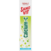 Sanovit Calcium + Vitamin C Lemon 20 Effervescent Tablets