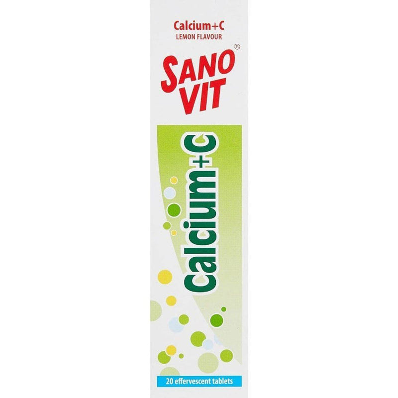 Sanovit Calcium + Vitamin C Lemon 20 Effervescent Tablets