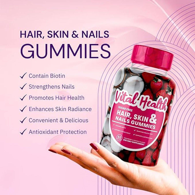 Vital Health Hair Skin & Nails 60 Gummies