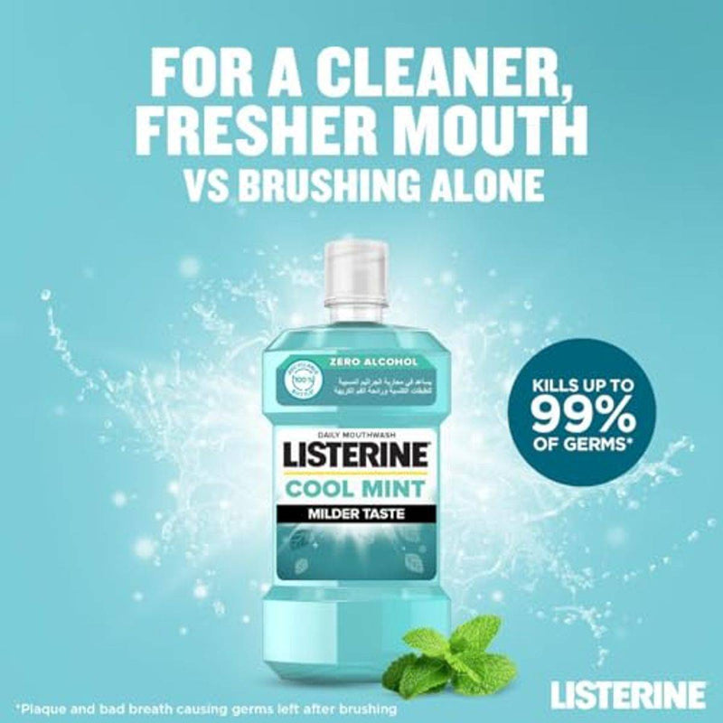 Listerine Mouthwash Milder Taste Cool Mint Zero 500ml