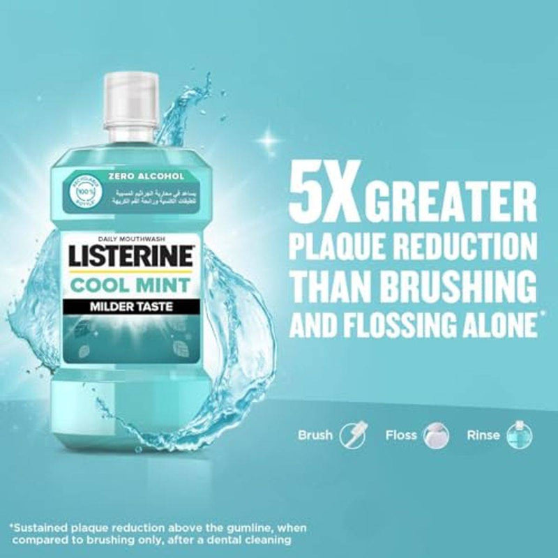 Listerine Mouthwash Milder Taste Cool Mint Zero 500ml
