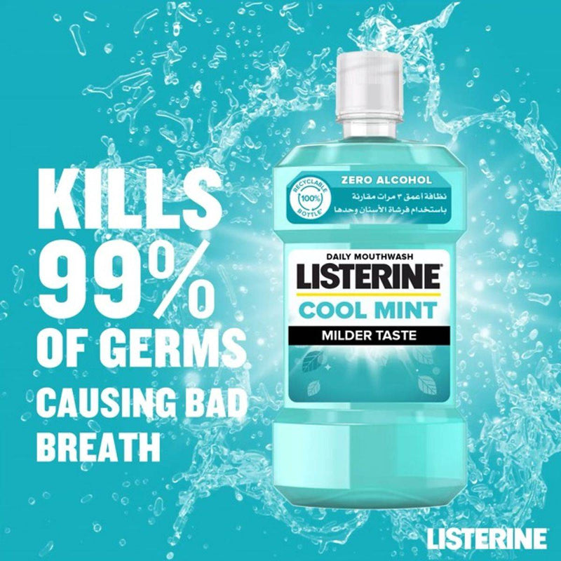 Listerine Mouthwash Milder Taste Cool Mint Zero 500ml