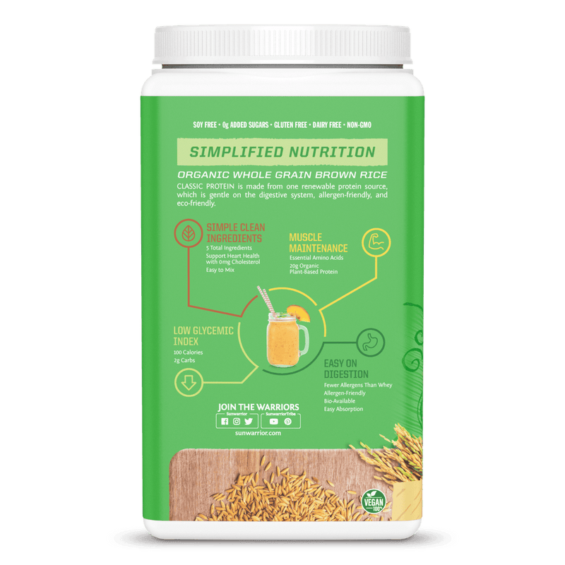 Sun Warrior Classic Protein Organic Vanilla 750g