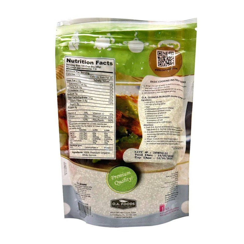 OA Quinoa Premium White Quinoa 340g