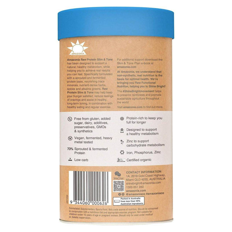 Amazonia RAW Slim & Tone Vanilla & Cinnamon 500g