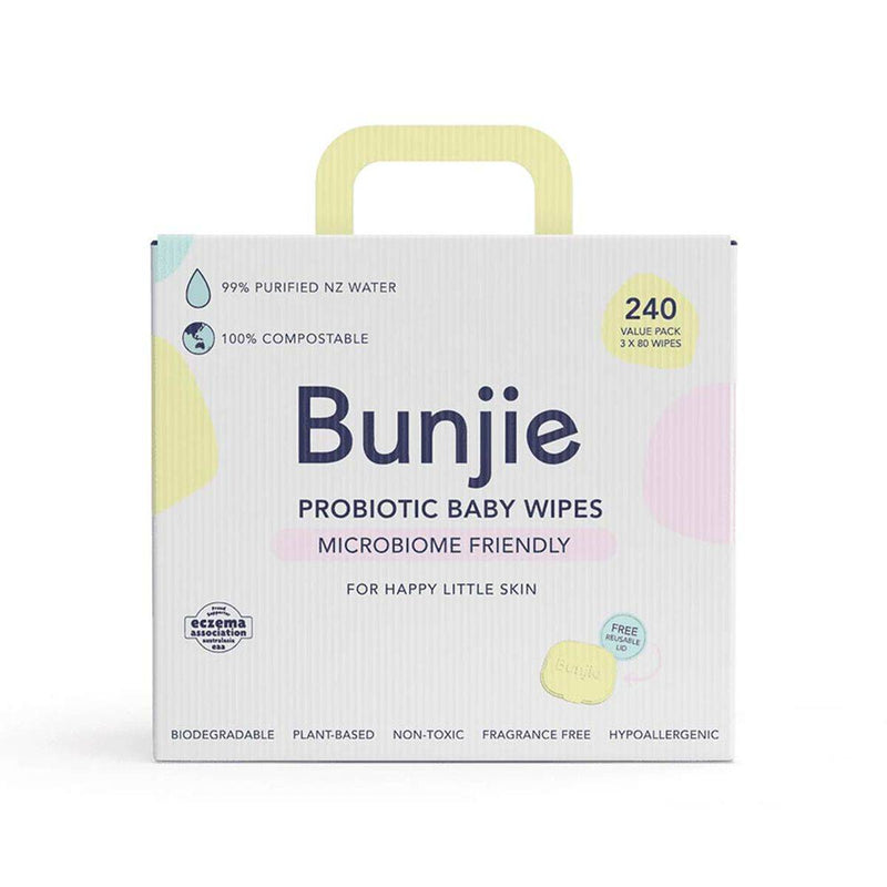 Bunjie Probiotic Baby Wipes 240 Pack