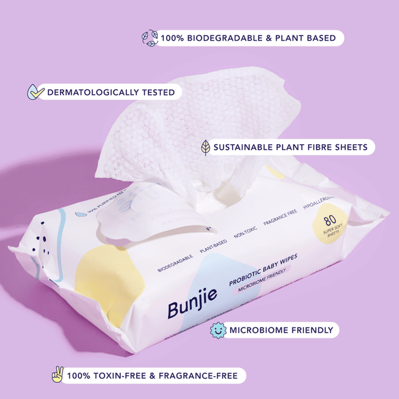 Bunjie Probiotic Baby Wipes 240 Pack