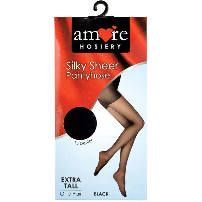 Amore Hosiery Pantyhose Black 15 Denier Extra Tall