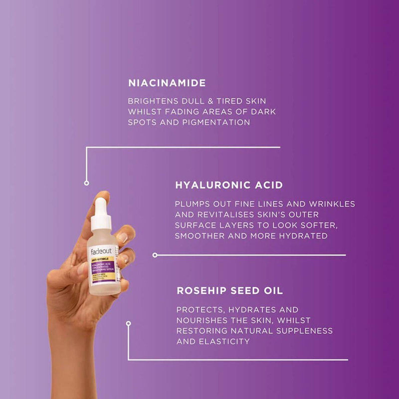 Fadeout Anti Wrinkle Brightening Hyaluronic Acid Serum 30ml