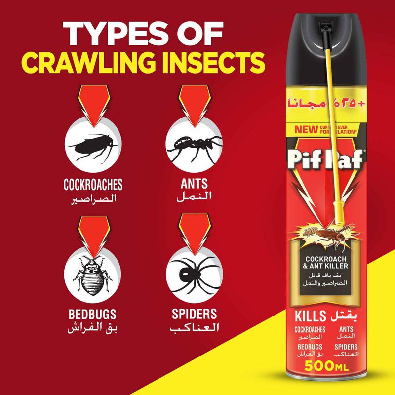 Pif Paf Insect Killer Spray Cockroach & Ant Original 500ml