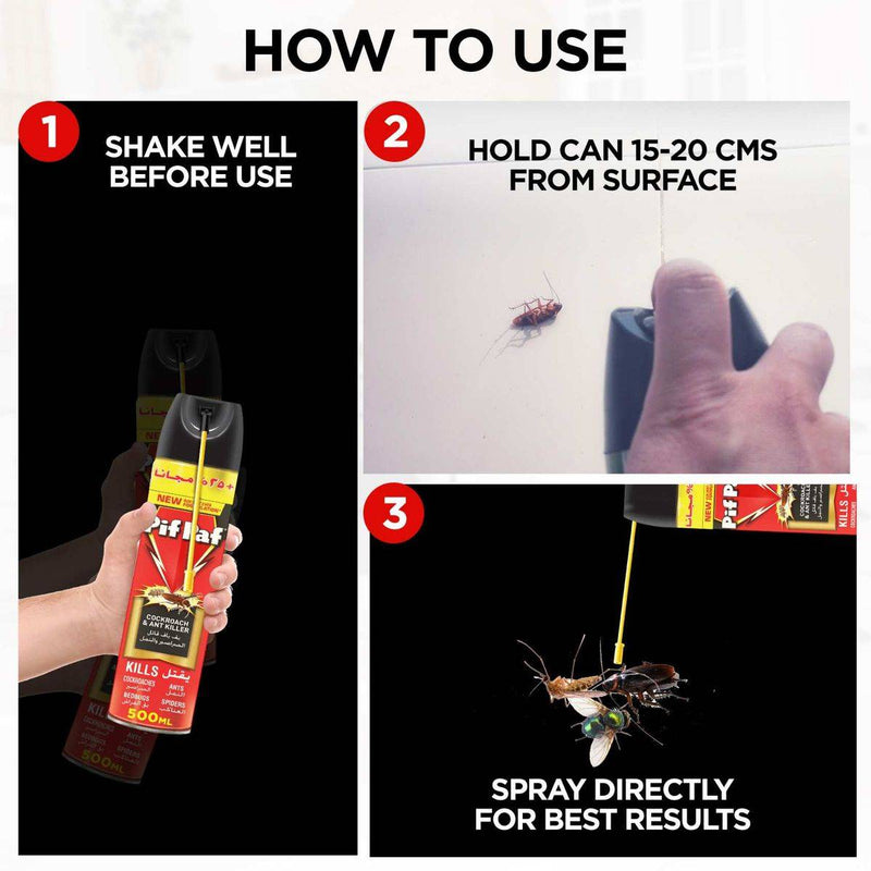 Pif Paf Insect Killer Spray Cockroach & Ant Original 500ml
