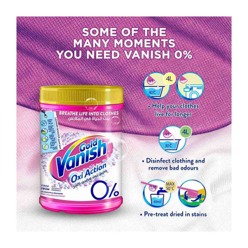 Vanish Stain Remover Oxi Action Fabric Gold Pink Powder 1kg