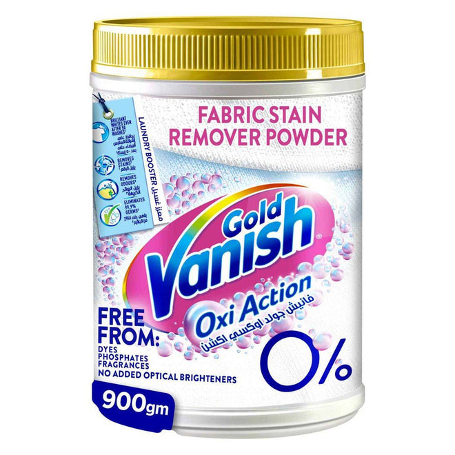 Vanish Stain Remover Oxi Action Fabric Gold White Powder 900g
