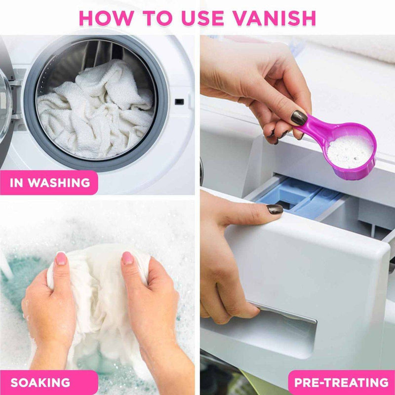 Vanish Stain Remover Oxi Action Fabric Gold White Powder 900g