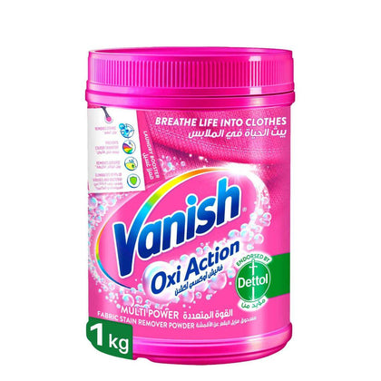 Vanish Stain Remover Oxi Action Fabric Multi Power Powder 1kg
