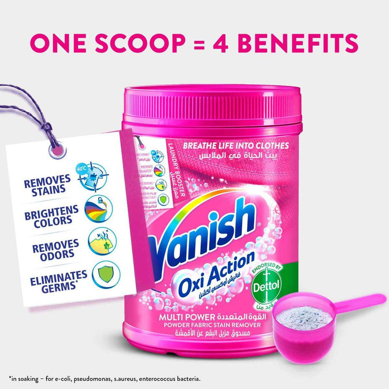 Vanish Stain Remover Oxi Action Fabric Multi Power Powder 1kg