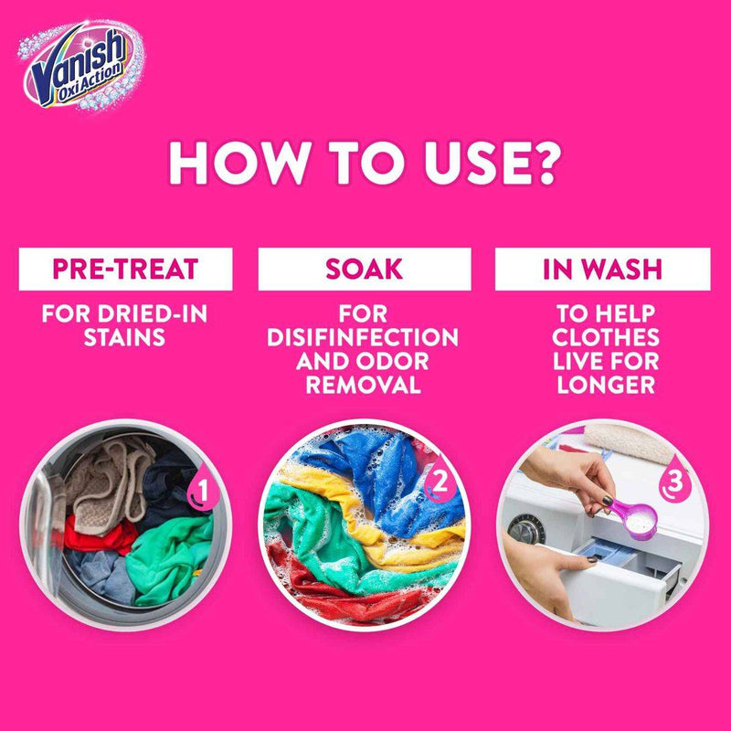 Vanish Stain Remover Oxi Action Fabric Multi Power Powder 500g
