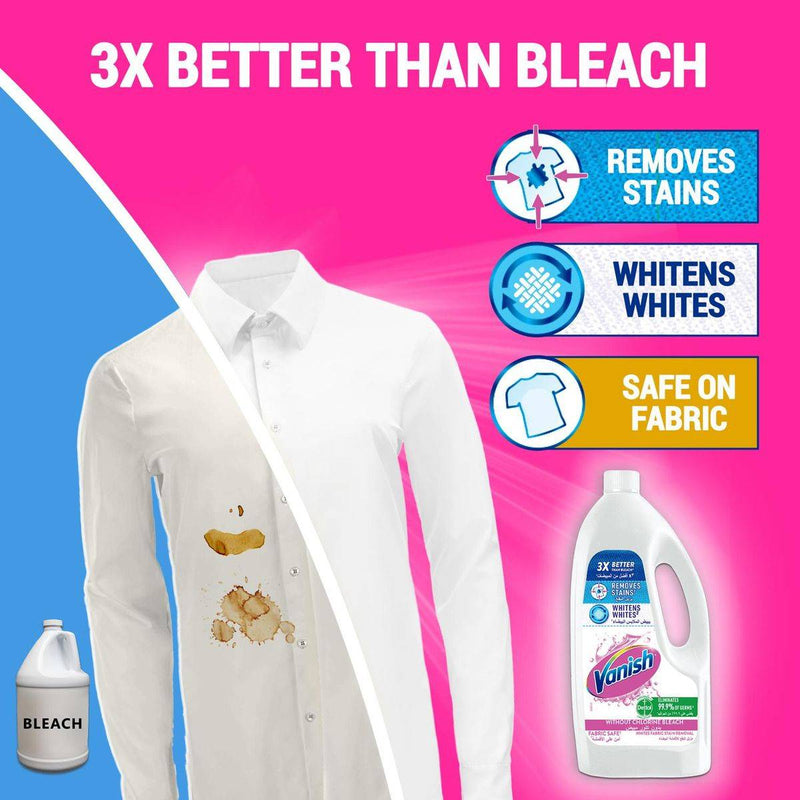 Vanish Stain Remover White Fabric Without Chlorine Bleach 1L