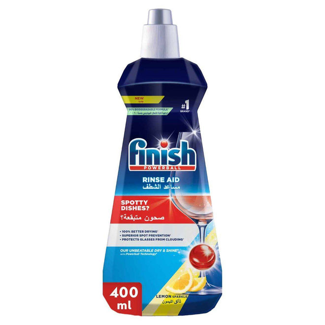 Finish Powerball Rinse & Shine Aid Lemon Sparkle 400ml