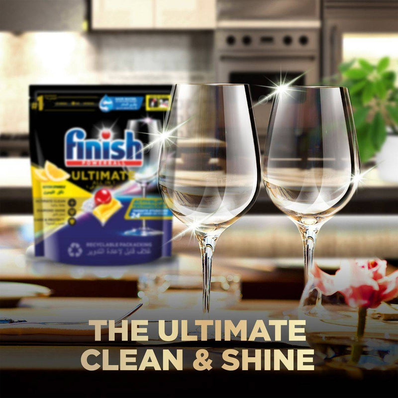 Finish Powerball Ultimate All In 1 Lemon Sparkle 32 Dishwasher Tablets