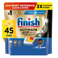 Finish Powerball Ultimate Plus All In 1 Lemon Sparkle 45 Dishwasher Tablets
