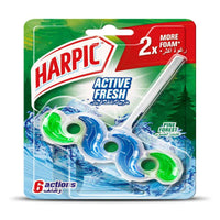 Harpic Active Fresh Toilet Cleaner Rim Block Pine Forest 35g