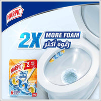 Harpic Active Fresh Toilet Cleaner Rim Block Sparking Citrus 35g
