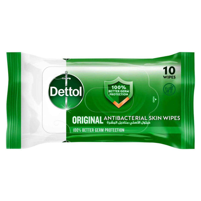 Dettol Antibacterial Skin Wipes Original 10 Sheets
