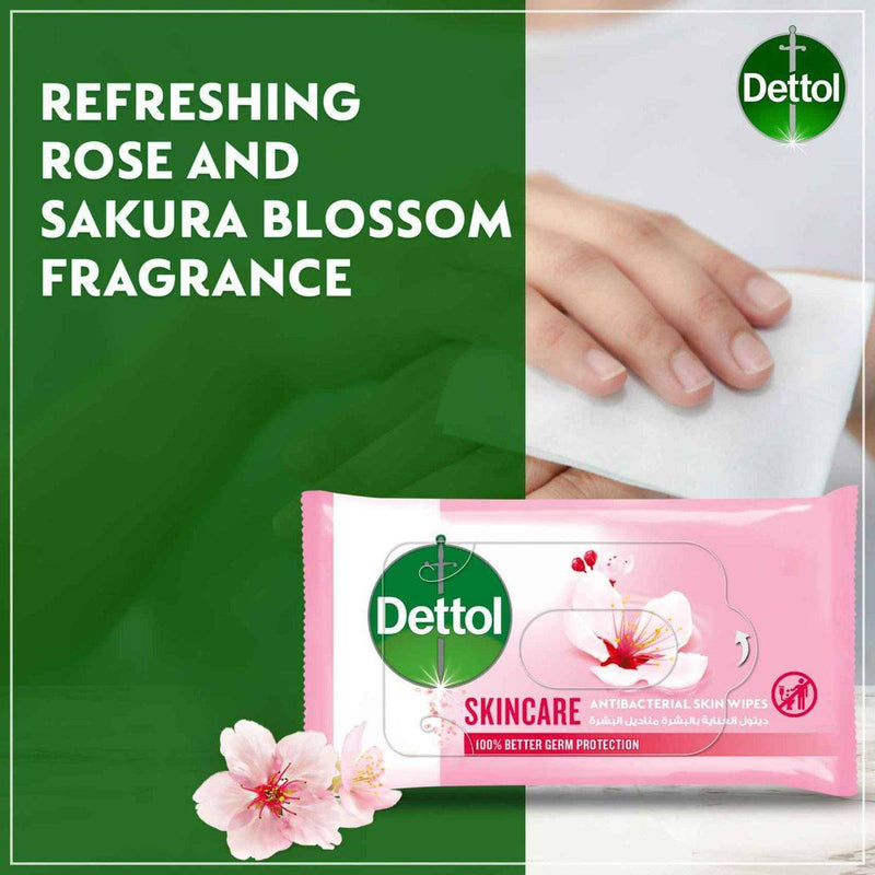 Dettol Antibacterial Skin Wipes Skincare 40 Sheets