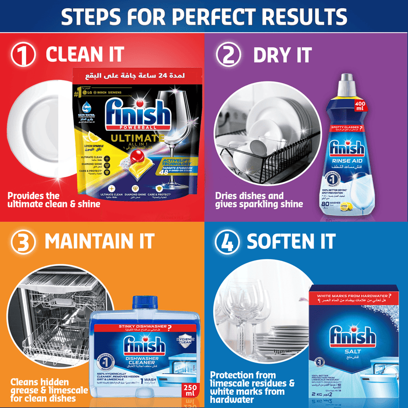 Finish Dishwasher Concentrated Power Gel Lemon Sparkle 1L