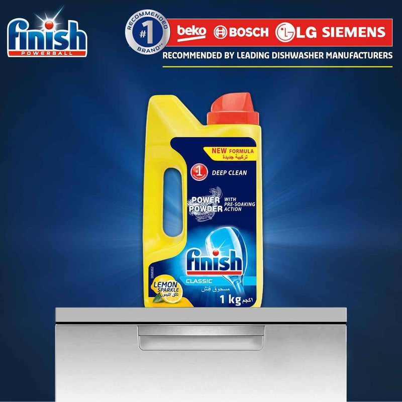 Finish Dishwasher Power Powder Lemon Sparkle 1kg