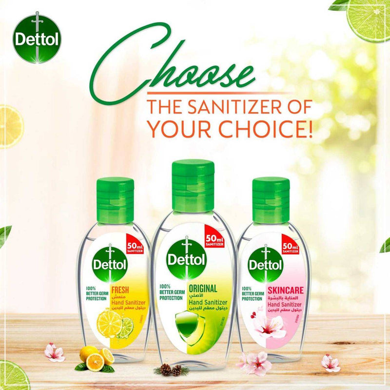 Dettol Antibacterial Hand Sanitizer Gel Spring Fresh 50ml