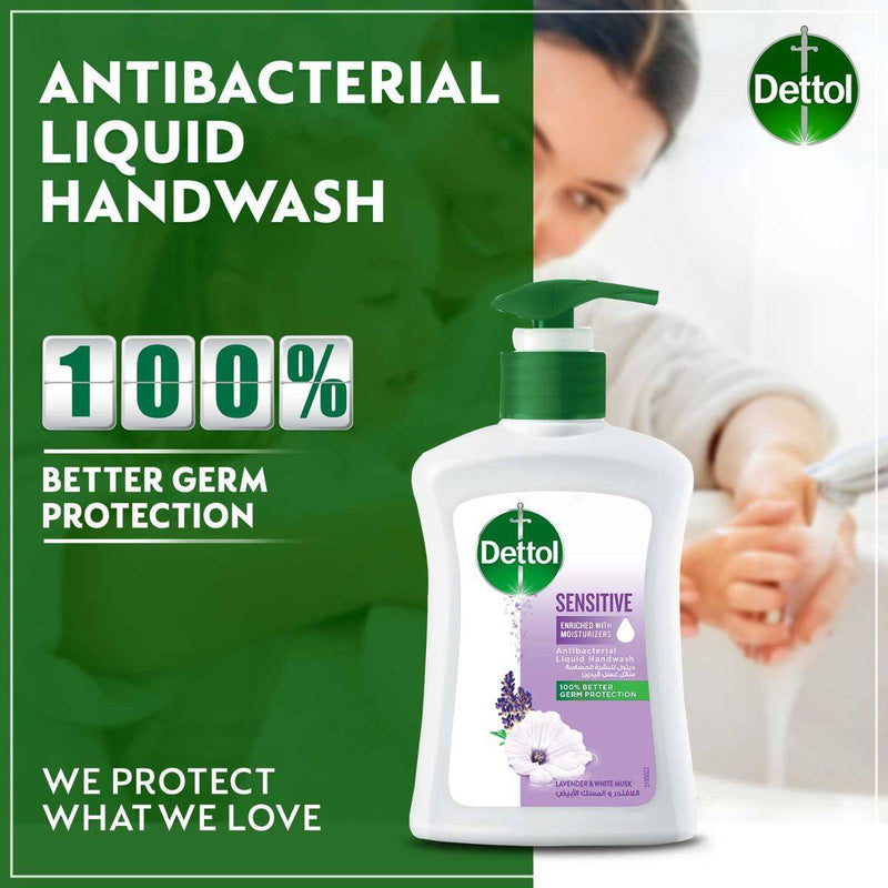 Dettol Antibacterial Handwash Pump Sensitive 200ml