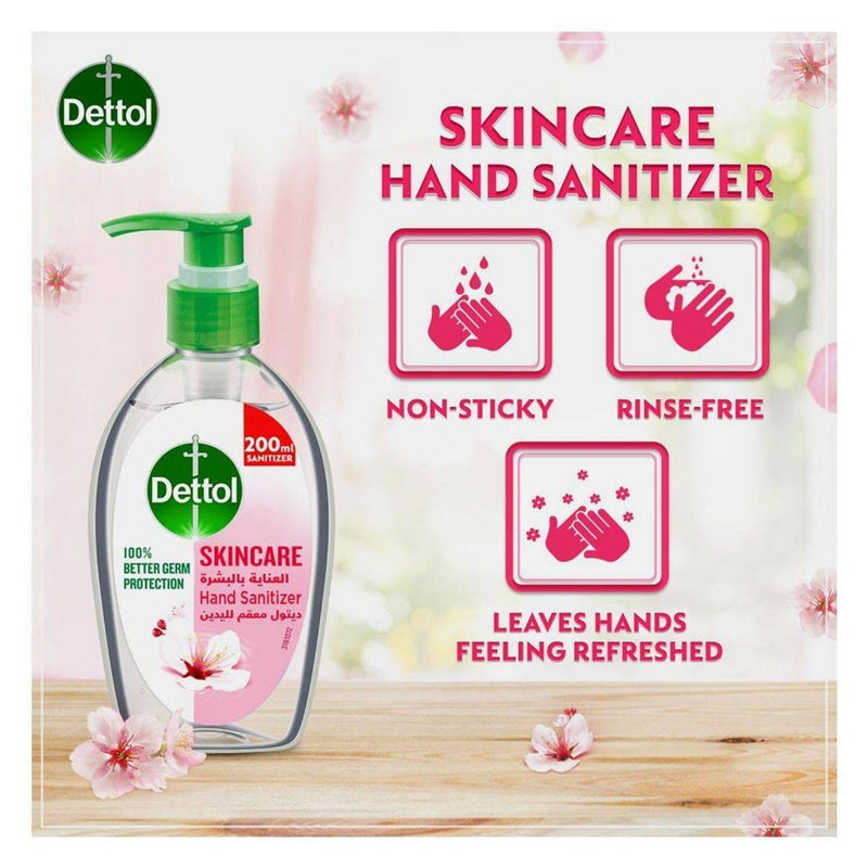 Dettol Antibacterial Hand Sanitizer Gel Skincare 200ml