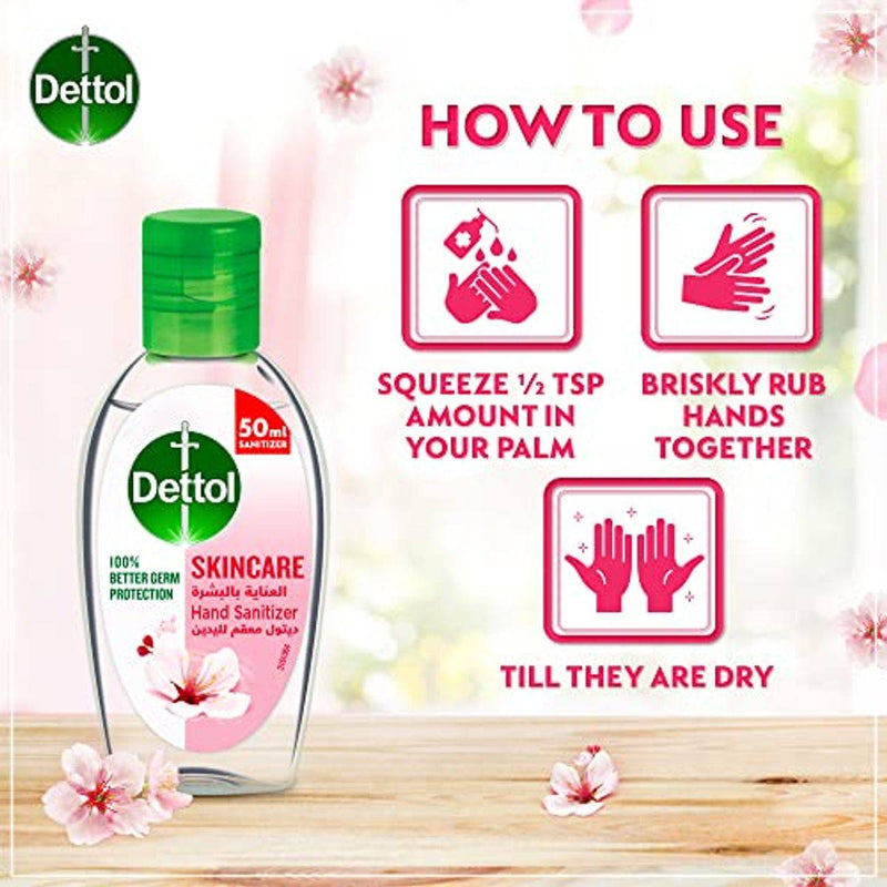Dettol Antibacterial Hand Sanitizer Gel Skincare 50ml