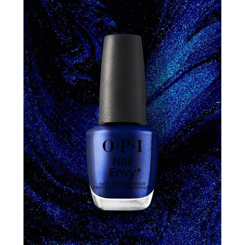 OPI Nail Envy Strengthener Coloured Blue Metallics All Night Strong 15ml