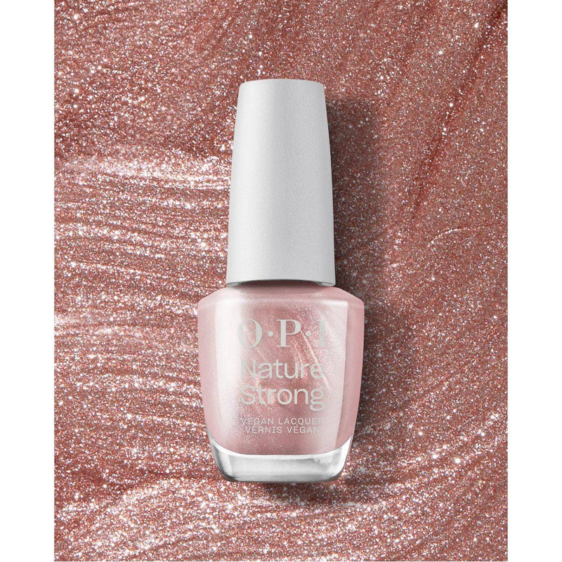 OPI Nature Strong Vegan Lacquer Pink Intentions Are Rose Gold Metallic 15ml